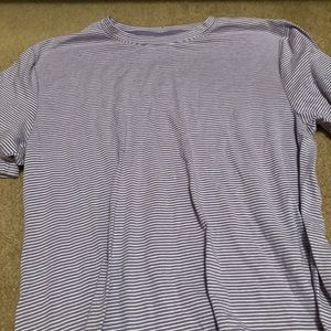 Zine purple and white stripped tee